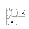 Kermi 6031610 magneetprofiel zijdelings verticaal 200cm