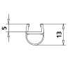 Kermi 6031696 glasafdichting verticaal 200cm