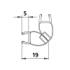 Kermi 6034734 magneetprofiel 45 graden links verticaal 200cm