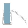San4U Sealday SD237 sealing profile for bottom shower door, 200cm, 8-10mm