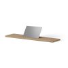Looox Bath Collection WBSHELF88RVS badplank 88 cm massief eiken old grey met inzet geborsteld RVS