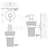 Decor Walther Basic 0530860 BA WSP zeepdispenser wit gesatineerd glas/ mat zwart