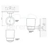Decor Walther Basic 0530960 BA WMG glashouder wit gesatineerd glas/ mat zwart