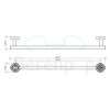 Decor Walther Basic 0531360 BA HTE50 handdoekhouder 50cm mat zwart