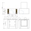 Decor Walther Brick 0591905 BK WMG glashouder zwart porselein/ chroom