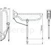 Handicare (Linido) LI2614300111 hulppootset opklapbare toiletbeugel staal gecoat antraciet