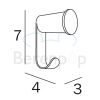 Inda Ego A1320CCR double clothes hook chrome