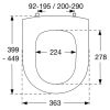 Pressalit Objecta D 172011-BR7999 toiletzitting met deksel wit polygiene