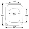 Pressalit Plan 780000-D98999 toiletzitting met deksel wit