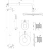 Brauer Carving 5-CE-112 thermostatische inbouw regendouche SET 16 chroom