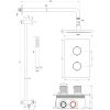 Brauer Carving 5-CE-135 thermostatische inbouw regendouche 3-weg omstelling SET 39 chroom