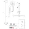 Brauer Carving 5-CE-144 thermostatische inbouw regendouche 3-weg omstelling SET 48 chroom