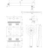 Brauer Carving 5-GG-191 thermostatische inbouw regendouche met drukknoppen SET 56 goud geborsteld PVD
