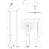 Brauer Carving 5-GG-202 thermostatische inbouw regendouche met drukknoppen SET 67 goud geborsteld PVD