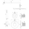 Brauer Carving 5-GK-100 thermostatische inbouw regendouche SET 04 koper geborsteld PVD