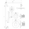 Brauer Carving 5-GK-117 thermostatische inbouw regendouche SET 21 koper geborsteld PVD
