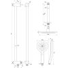 Brauer Carving 5-GK-119 thermostatische inbouw regendouche SET 23 koper geborsteld PVD