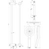 Brauer Carving 5-GM-206 thermostatische inbouw regendouche met drukknoppen SET 71 gunmetal geborsteld PVD