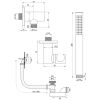 Brauer Carving 5-NG-095 thermostatische inbouw badkraan SET 01 RVS geborsteld PVD