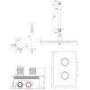 Brauer Carving 5-NG-126 thermostatische inbouw regendouche 3-weg omstelling SET 30 RVS geborsteld PVD