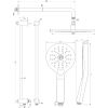 Brauer Carving 5-NG-205 thermostatische inbouw regendouche met drukknoppen SET 70 RVS geborsteld PVD