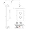 Brauer Carving 5-S-136 thermostatische inbouw regendouche 3-weg omstelling SET 40 mat zwart