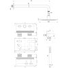 Brauer Carving 5-S-186 thermostatische inbouw regendouche met drukknoppen SET 51 mat zwart