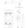 Brauer Carving 5-S-190 thermostatische inbouw regendouche met drukknoppen SET 55 mat zwart