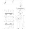 Brauer Carving 5-S-192 thermostatische inbouw regendouche met drukknoppen SET 57 mat zwart