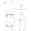 Brauer Carving 5-S-193 thermostatische inbouw regendouche met drukknoppen SET 58 mat zwart
