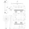 Brauer Carving 5-S-195 thermostatische inbouw regendouche met drukknoppen SET 60 mat zwart