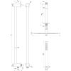 Brauer Carving 5-S-201 thermostatische inbouw regendouche met drukknoppen SET 66 mat zwart