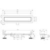 Brauer DR-MRFW100S shower channel with multifunctional grating and flange for wall mounting 7 x 100cm matt black