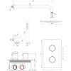 Brauer Edition 5-CE-050 thermostatische inbouw regendouche 3-weg omstelling SET 27 chroom