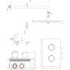 Brauer Edition 5-CE-051 thermostatische inbouw regendouche 3-weg omstelling SET 28 chroom