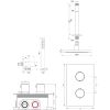 Brauer Edition 5-CE-054 thermostatic concealed rain shower 3-way diverter SET 29 chrome