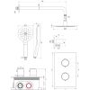 Brauer Edition 5-CE-056 thermostatic concealed rain shower 3-way diverter SET 33 chrome