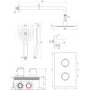 Brauer Edition 5-CE-056 thermostatische inbouw regendouche 3-weg omstelling SET 33 chroom