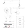 Brauer Edition 5-CE-057 thermostatic concealed rain shower 3-way diverter SET 34 chrome