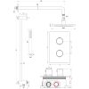Brauer Edition 5-CE-062 thermostatic concealed rain shower 3-way diverter SET 39 chrome