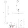 Brauer Edition 5-CE-067 thermostatische inbouw regendouche 3-weg omstelling SET 42 chroom