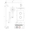 Brauer Edition 5-CE-068 thermostatische inbouw regendouche 3-weg omstelling SET 45 chroom