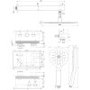 Brauer Edition 5-CE-167 thermostatic concealed rain shower with push buttons SET 56 chrome