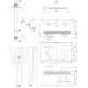 Brauer Edition 5-CE-170 thermostatic concealed rain shower with push buttons SET 59 chrome