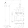 Brauer Edition 5-GG-174 thermostatic concealed rain shower with push buttons SET 63 gold brushed PVD