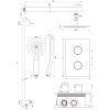 Brauer Edition 5-GK-070 thermostatische inbouw regendouche 3-weg omstelling SET 43 koper geborsteld PVD