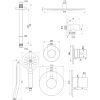Brauer Edition 5-GM-031 thermostatische inbouw regendouche SET 12 gunmetal geborsteld PVD