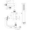 Brauer Edition 5-NG-046 thermostatische inbouw badkraan SET 01 RVS geborsteld PVD