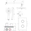 Brauer Edition 5-NG-058 thermostatische inbouw regendouche 3-weg omstelling SET 31 RVS geborsteld PVD