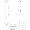 Brauer Edition 5-NG-066 thermostatic concealed rain shower 3-way diverter SET 41 stainless steel brushed PVD